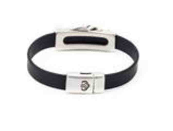 Hand and Paw Project Flat Leather Bracelet - black, size small