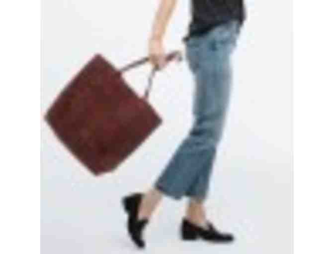 FashionABLE Mamuye Handcrafted Leather Tote in Chocolate Brown