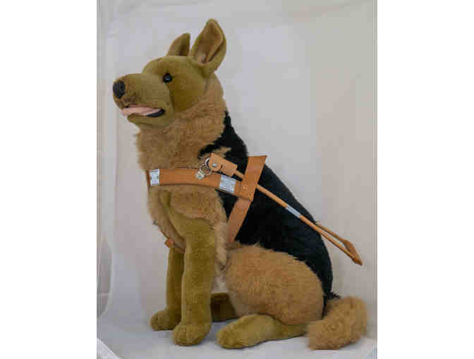 Whistle the German Shepherd Plush in Harness