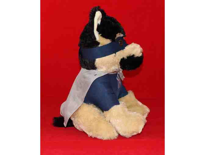 NY Yankee Plush Dog with Superhero Cape and Mask
