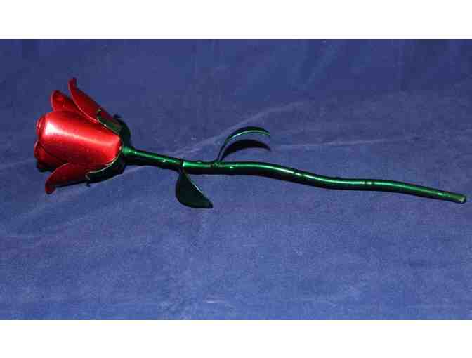 Hand Forged Red Rose