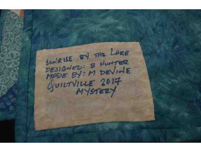 Handmade 74' x 89' Quilt 'Sunrise By The Lake'