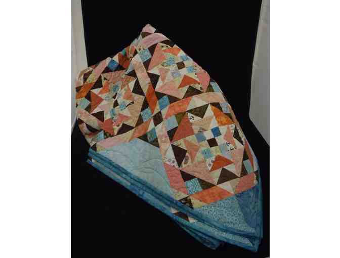 Handmade 74' x 89' Quilt 'Sunrise By The Lake'