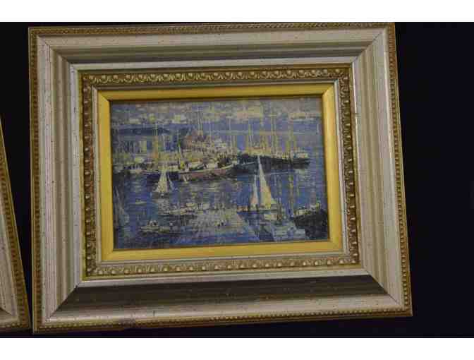 Pair of coordinating 'Sea and Sail' paintings