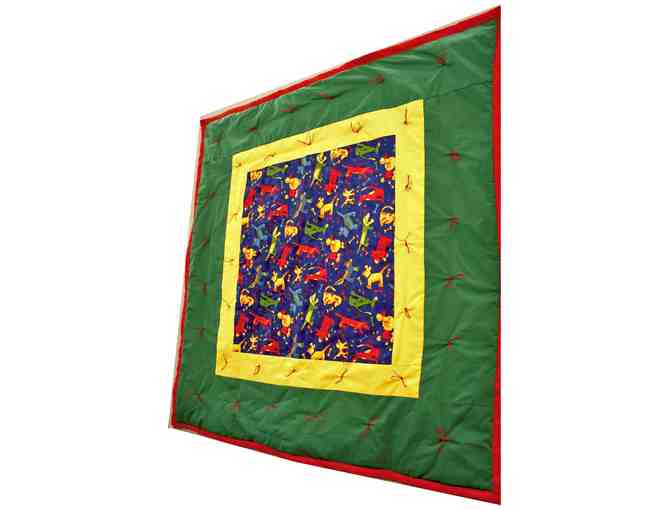 Handmade Children's Quilt with Dogs