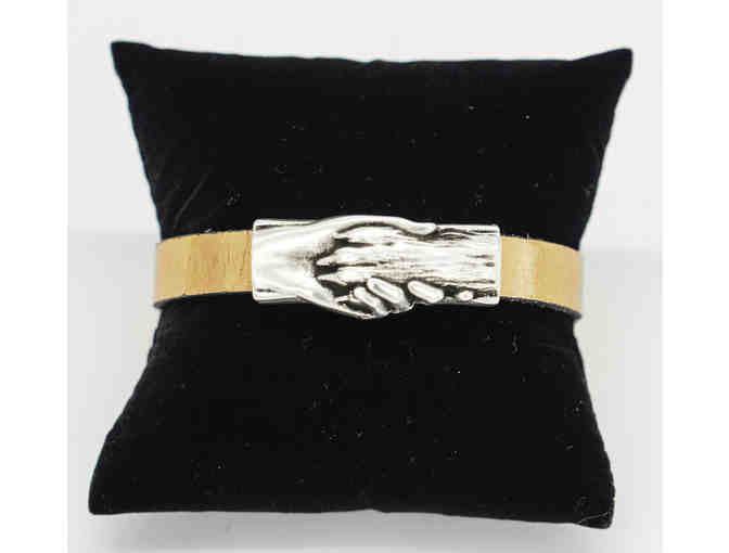 Hand and Paw Project Dog's Paw Flat Leather Bracelet, Size Small