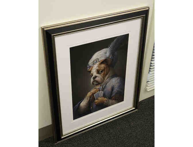 Pokerdog Bulldog Framed Print (Pick up only at TSE )