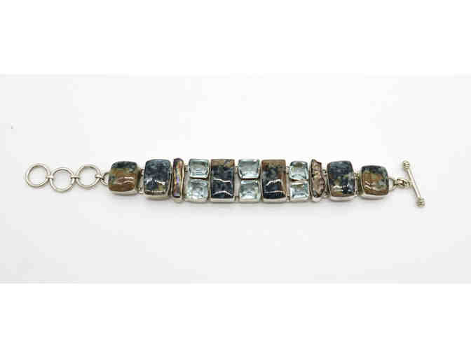 Gemstone Bracelet in Teal and Silver