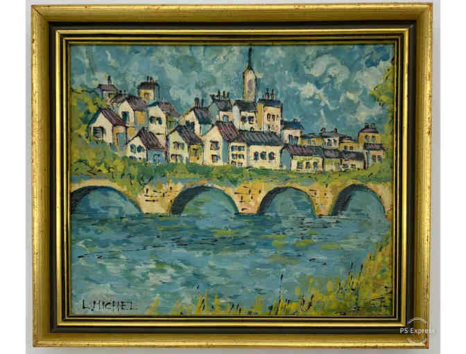 Pair of 8'x7' Gold Framed Paintings