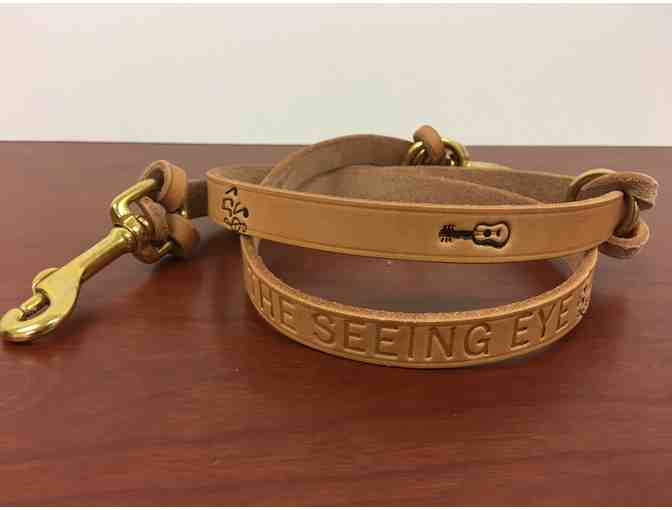 Music Themed Authentic Seeing Eye Leather Leash for TSE Graduates Only