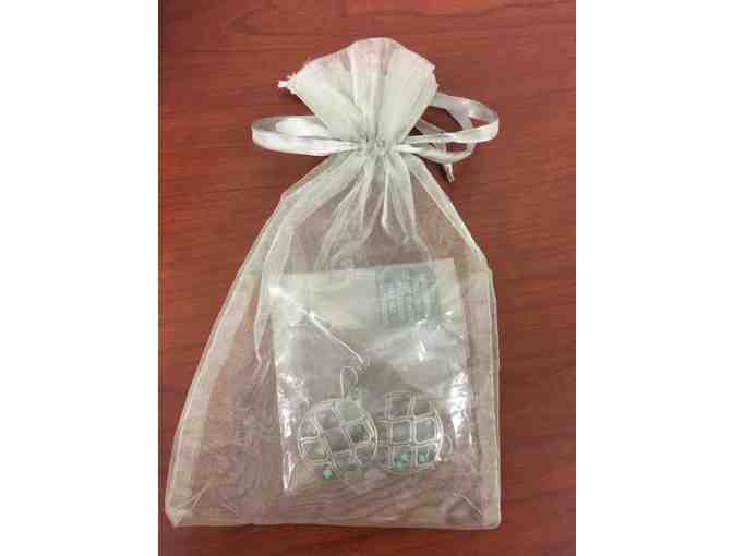 Silpada Blue Howlite Seed Bead and Silver Earrings