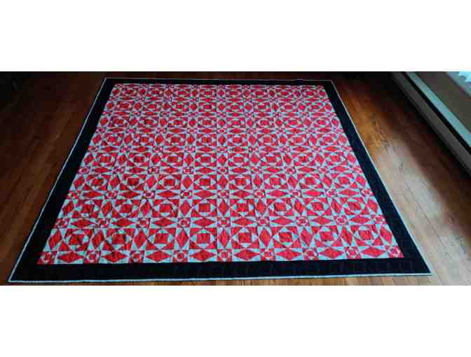 'Storm At Sea' Hand Made 80 x 80 Quilt