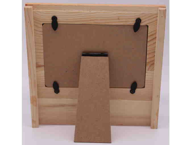 Hand Painted Wooden Photo Frame with Five Puppies