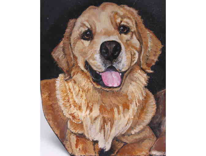 Custom Hand Painted Tote Bag with Golden, Shepherd and Yellow Lab