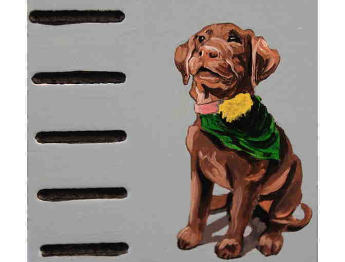 Large Wall Ruler Featuring 3 Seeing Eye Labrador Retriever Puppies