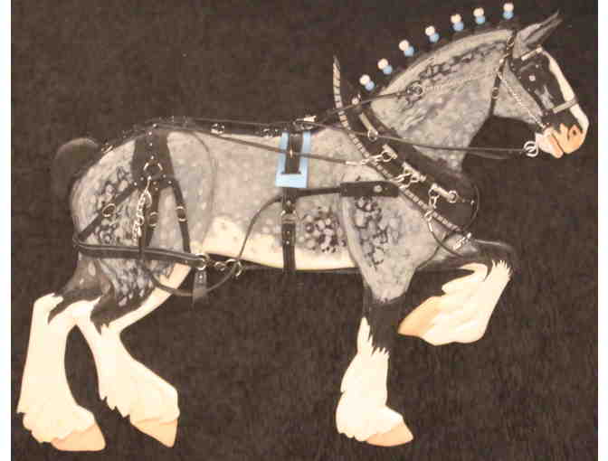 Bobby The Clydesdale Horse Shadowbox