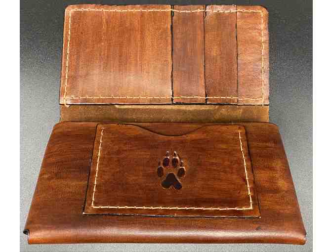 Yellow Lab Leather Wallet - brown