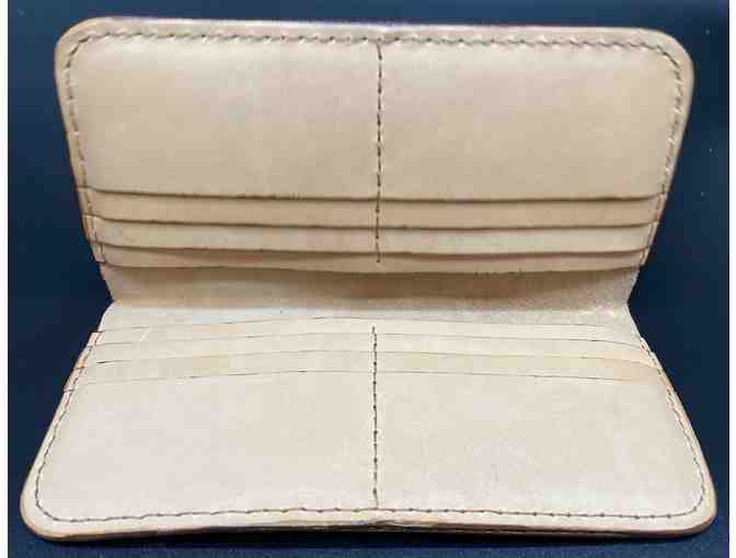 German Shepherd Leather Wallet - tan