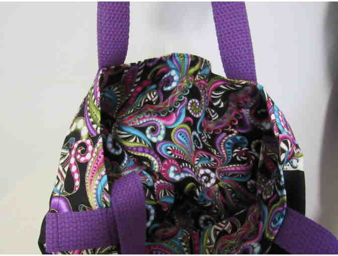 Whimsical Paisley Dog Theme Tote Bag