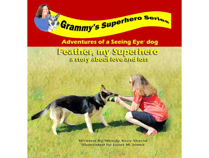 Braille & Paperback Copies of Feather, My Superhero, A Story of Love and Loss Book