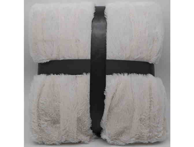 Madison Park Faux Fur Throw in Ivory