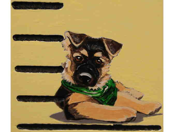 Large Wall Ruler Featuring 3 Seeing Eye German Shepherd Puppies