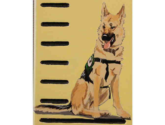 Large Wall Ruler Featuring 3 Seeing Eye German Shepherd Puppies