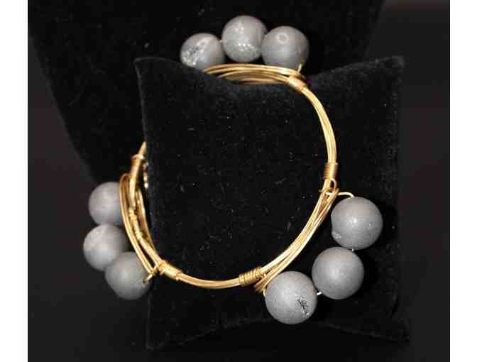 Druzy bangle bracelet by Bourbon and Boweties