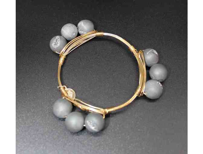 Druzy bangle bracelet by Bourbon and Boweties