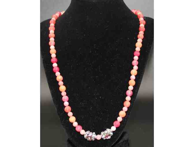 Beads Fur Rescue Melon Pink Bead Necklace