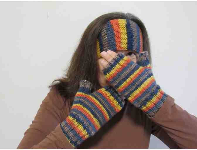 Handmade Fingerless Gloves and Headband