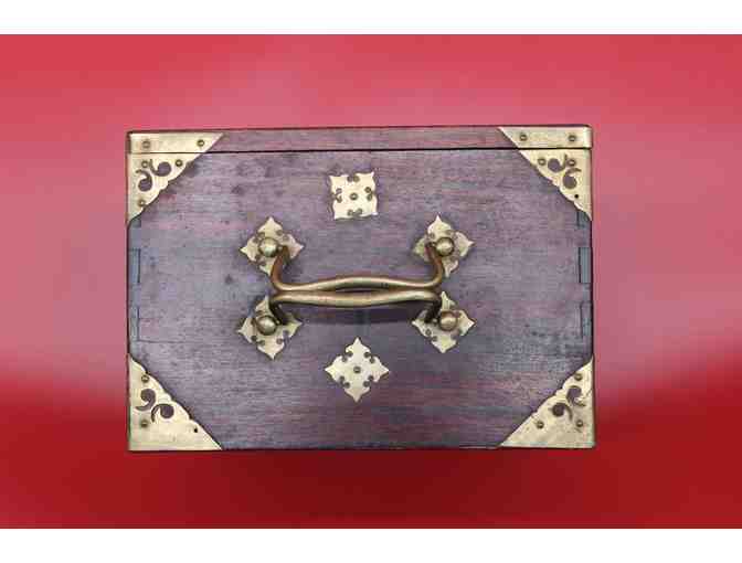 Antique Chinese Mahjong Set With Wood Box and Bone and Bamboo Tiles