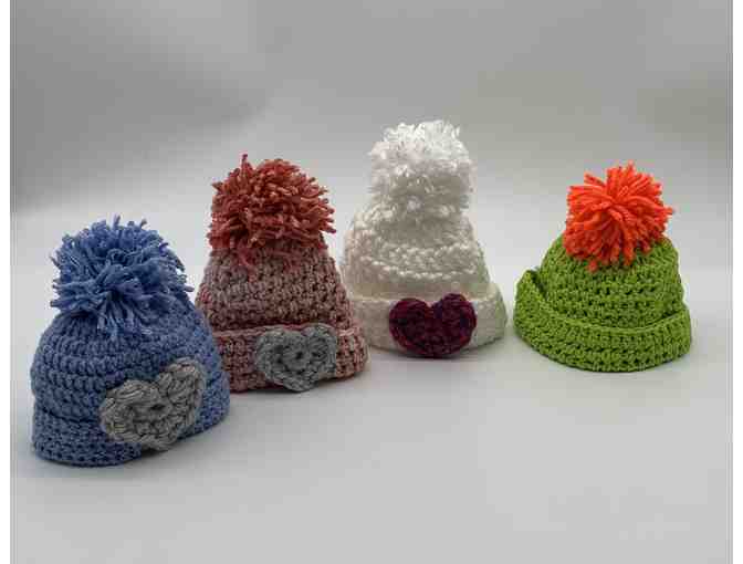 Four Handmade Baby Ski Hats