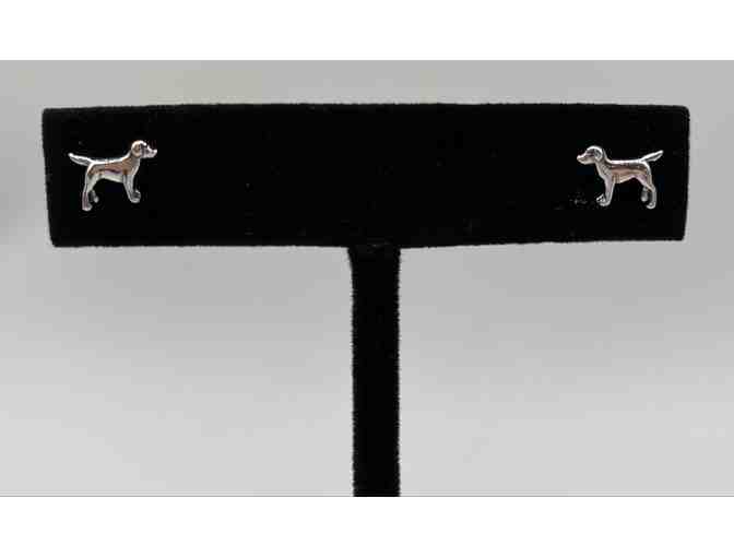 Boma Sterling Silver Labrador Retriever Dog Stud Earrings