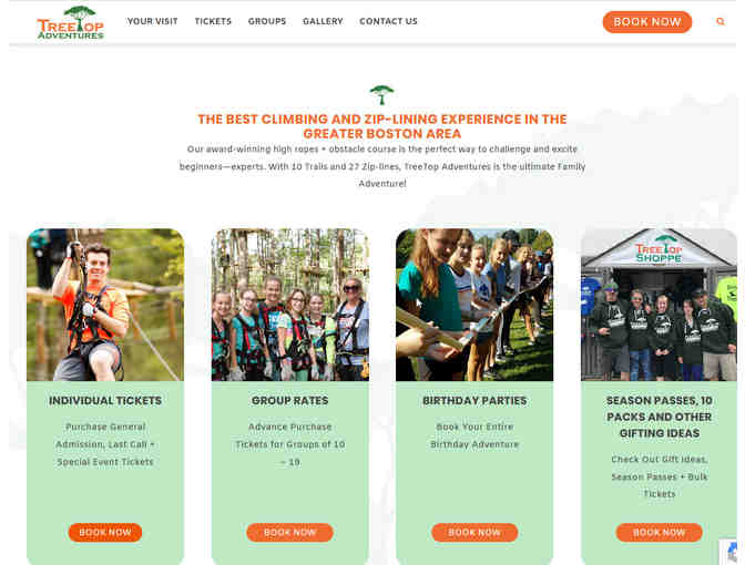 Two Tickets to TreeTop Adventures at the Irish Cultural Center in Canton, MA