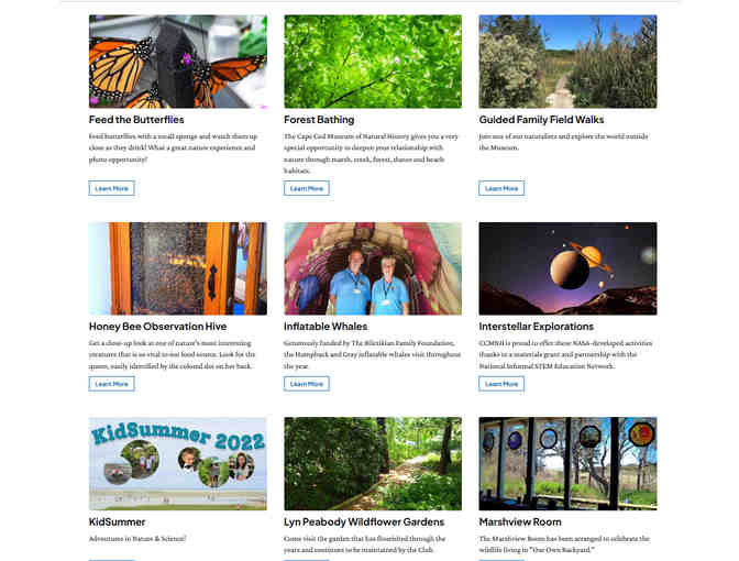 Cape Cod Museum of Natural History - Four Admission Passes (Located in Brewster, MA)