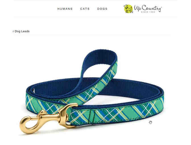 Up Country Inc. - Kelly Plaid matching dog lead and collar - Size Medium.