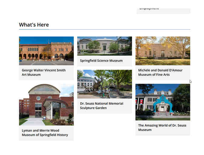 Two Admissions to The Springfield Museums located in Springfield, Mass