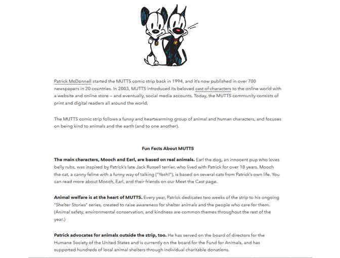 Signed Mutts print by Patrick McDonnell