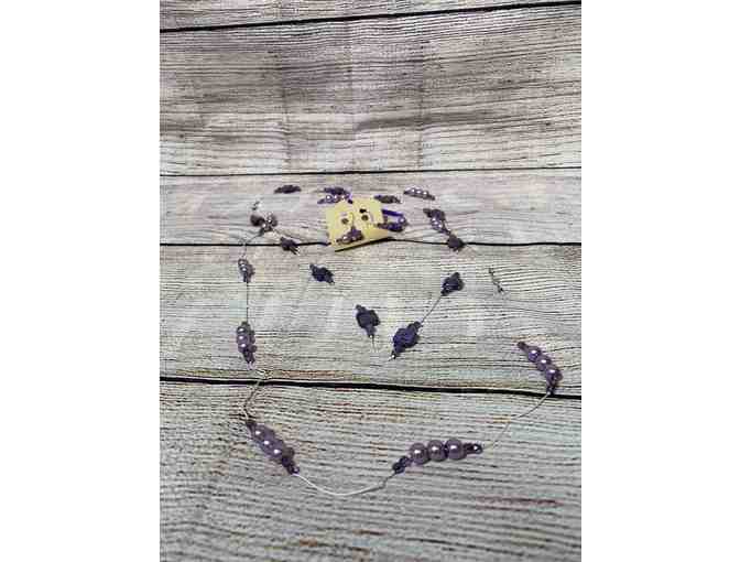 Hand-Crafted Purple Necklace Set