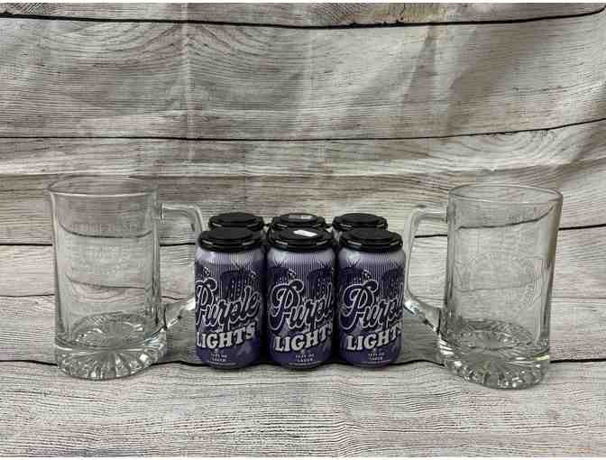 2 SFA Beer Mugs and a 6-Pack of Purple Light's Beer - Photo 1