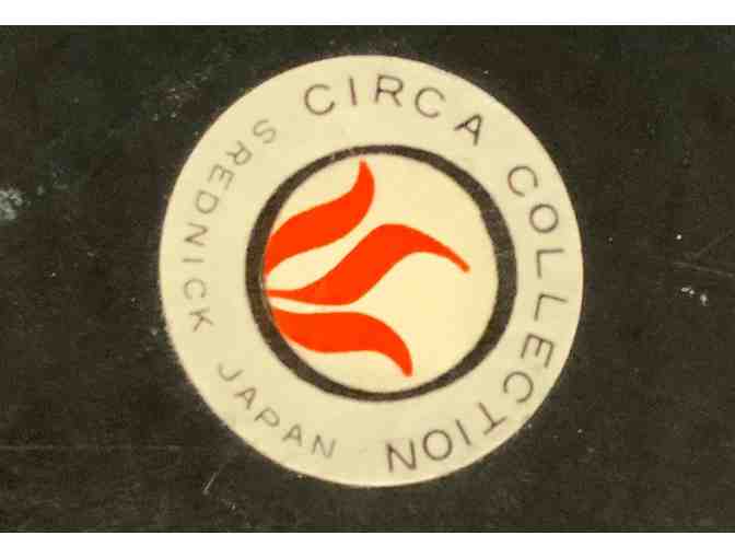 Collectible Painted 'Cranes in Flight 'Japanese Lacquer Serving Trays (3)