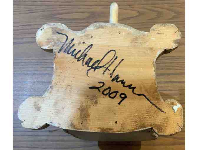 Hand-carved Human Styled Skull Bird House ssigned by Artist Michael Hann 2009