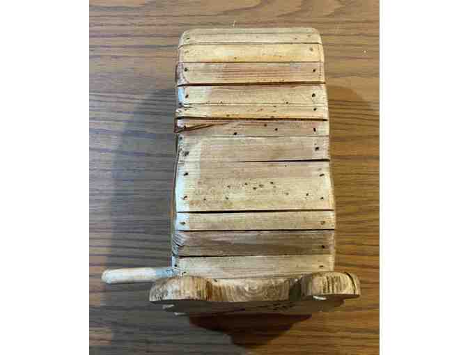 Hand-carved Human Styled Skull Bird House ssigned by Artist Michael Hann 2009