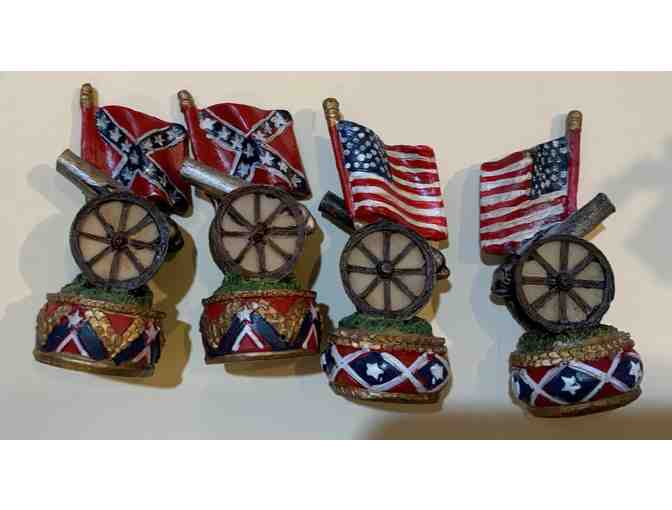 Civil War Chess Game Marble Board Wood Painted Carved Pieces