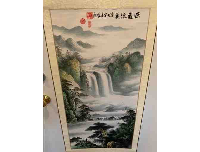 Asian Art Wall Scroll, Infinite Mountain River