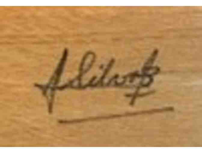 Mexican Huichol Gorman Influenced Yarn Painting by Juan Silva