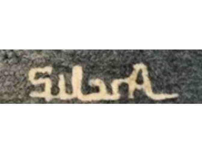 Mexican Huichol Gorman Influenced Yarn Painting by Juan Silva