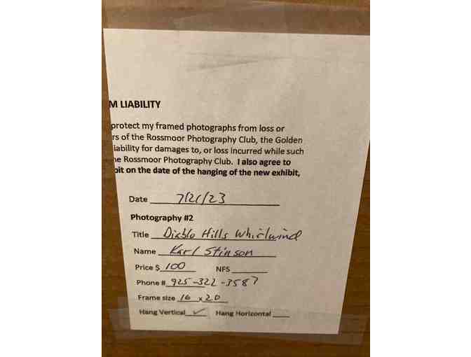 Photograph 'Diablo Hills Whirlwind' by Karl Stinson