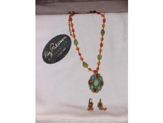 A Dazzling Crystal Necklace and Matching Earrings